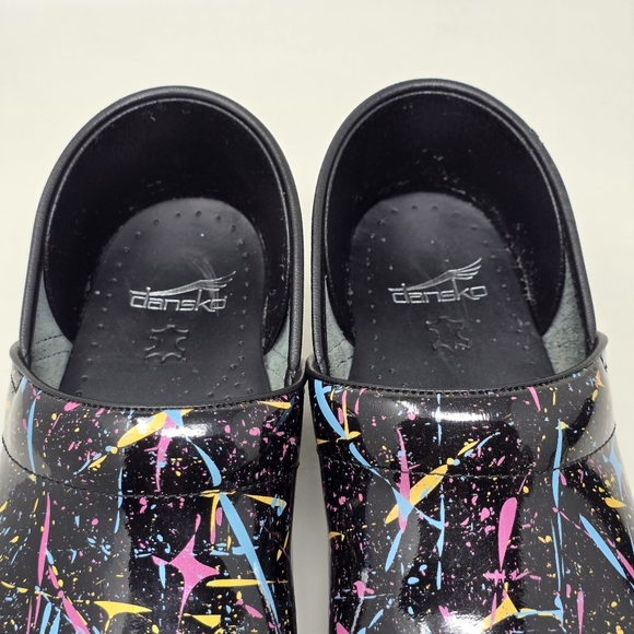 Dansko Womens Multi-Color Paint Splatter Professional Nursing Clogs Size EU 40 - Picture 9 of 12
